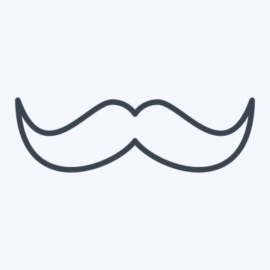 Simge Bıyığı. Moda sembolüyle ilgili. Sıra tarzı. Basit dizayn edilebilir. Basit resimleme