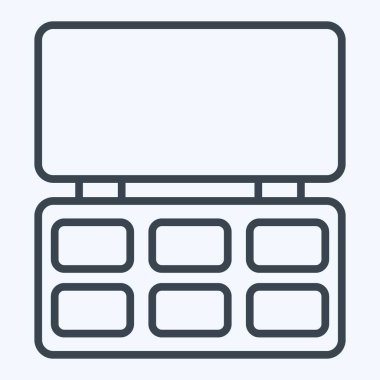 Simge Makyaj Çantası. Moda sembolüyle ilgili. Sıra tarzı. Basit dizayn edilebilir. Basit resimleme