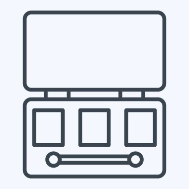 Simge Göz falı paleti. Moda sembolüyle ilgili. Sıra tarzı. Basit dizayn edilebilir. Basit resimleme