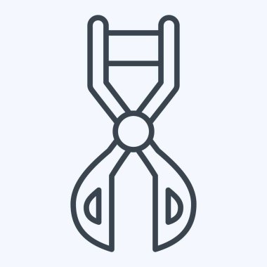 Icon Kirpik Curter. Moda sembolüyle ilgili. Sıra tarzı. Basit dizayn edilebilir. Basit resimleme