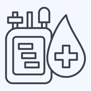 Simge Kanı. Kan bağışı sembolüyle ilgili. Sıra tarzı. Basit dizayn edilebilir. Basit resimleme