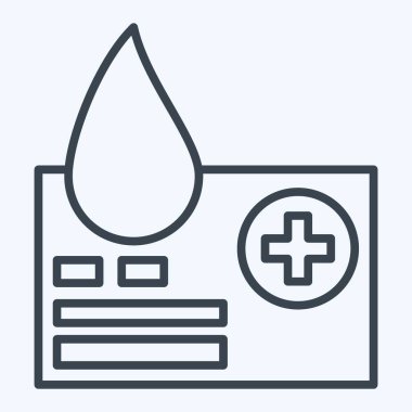 Simge Kan Donör Kartı. Kan bağışı sembolüyle ilgili. Sıra tarzı. Basit dizayn edilebilir. Basit resimleme