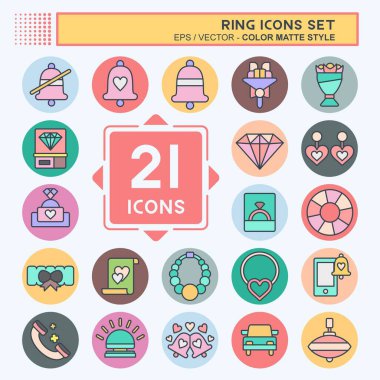 Simge Yüzüğü. Düğün sembolüyle ilgili. renk arkadaşı stili. Basit dizayn edilebilir. Basit resimleme