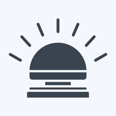 Icon Resepsiyon Çanı. Yüzük sembolü ile ilgili. Kabartma tarzı. Basit dizayn edilebilir. Basit resimleme