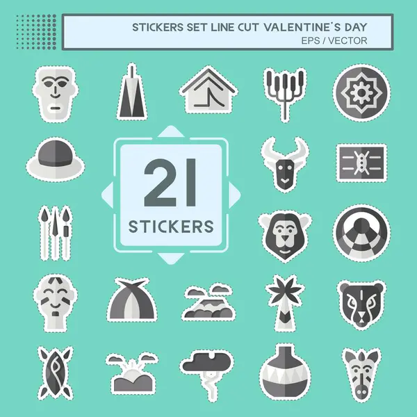 Çıkartma çizgisi Kenya 'yı kesti. Eğitim sembolüyle ilgili. Basit dizayn edilebilir. Basit resimleme