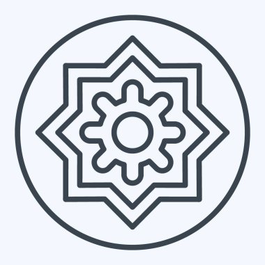 Simge dekorasyonu. Kenya sembolüyle ilgili. Sıra tarzı. Basit dizayn edilebilir. Basit resimleme