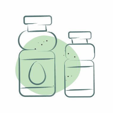 Icon meşrubat. Piknik sembolüyle ilgili. Renkli Leke Biçimi. Basit dizayn edilebilir. Basit resimleme