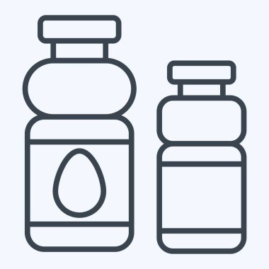 Icon meşrubat. Piknik sembolüyle ilgili. Sıra tarzı. Basit dizayn edilebilir. Basit resimleme