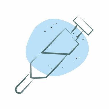 Simge aşısı. Tıbbi sembolle ilgili. Renkli Leke Biçimi. Basit dizayn edilebilir. Basit resimleme