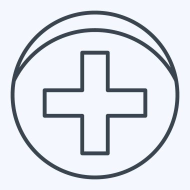 Simge Eczanesi. Tıbbi sembolle ilgili. Sıra tarzı. Basit dizayn edilebilir. Basit resimleme