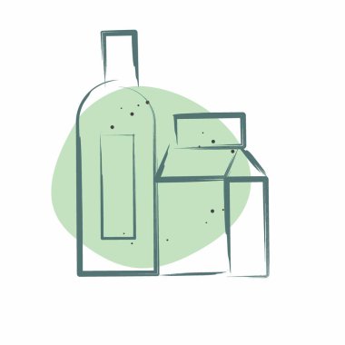 Simge Ürün Tasarımı. Yaratıcı Kavram sembolüyle ilgili. Renkli Leke Biçimi. Basit dizayn edilebilir. Basit resimleme