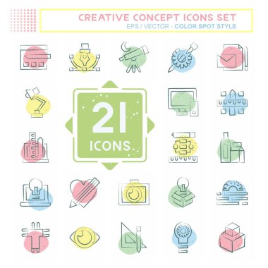 Simge Ayarlama Yaratıcı Kavramı. Eğitim sembolüyle ilgili. Renkli Leke Biçimi. Basit dizayn edilebilir. Basit resimleme