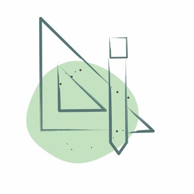 Simge Tasarımcısı Araçları. Yaratıcı Kavram sembolüyle ilgili. Renkli Leke Biçimi. Basit dizayn edilebilir. Basit resimleme