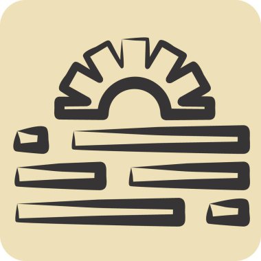 Simge Değiştirme. Yaratıcı Kavram sembolüyle ilgili. El çizimi tarzı. Basit dizayn edilebilir. Basit resimleme