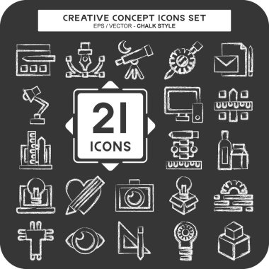 Simge Ayarlama Yaratıcı Kavramı. Eğitim sembolüyle ilgili. Tebeşir stili. Basit dizayn edilebilir. Basit resimleme