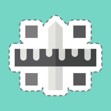 Çıkartma hattı Prototipi kesti. Yaratıcı Kavram sembolüyle ilgili. Basit dizayn edilebilir. Basit resimleme