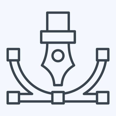 Simge Vektörü İllüstrasyonu. Yaratıcı Kavram sembolüyle ilgili. Sıra tarzı. Basit dizayn edilebilir. Basit resimleme