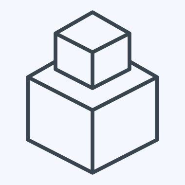 Simge 3 boyutlu modelleme. Yaratıcı Kavram sembolüyle ilgili. Sıra tarzı. Basit dizayn edilebilir. Basit resimleme