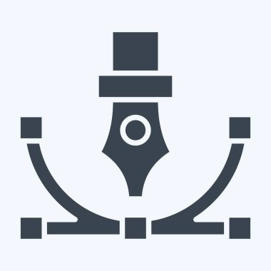 Simge Vektörü İllüstrasyonu. Yaratıcı Kavram sembolüyle ilgili. Kabartma tarzı. Basit dizayn edilebilir. Basit resimleme