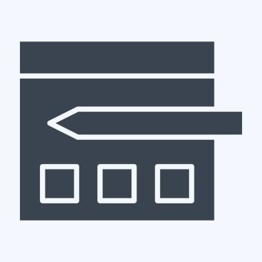 Simge Web Sitesi Tasarımı. Yaratıcı Kavram sembolüyle ilgili. Kabartma tarzı. Basit dizayn edilebilir. Basit resimleme