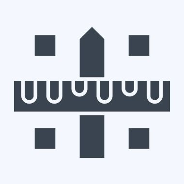 Simge Prototipi. Yaratıcı Kavram sembolüyle ilgili. Kabartma tarzı. Basit dizayn edilebilir. Basit resimleme