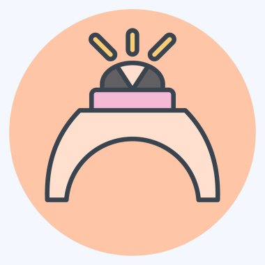 Kuyumcu sembolüyle ilgili Simge 2. renk arkadaşı stili. Basit dizayn edilebilir. Basit resimleme