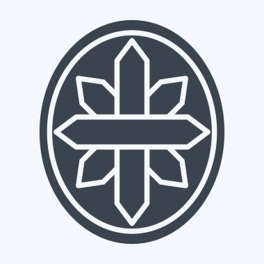 Simge mücevheri. Mücevher sembolüyle ilgili. Kabartma tarzı. Basit dizayn edilebilir. Basit resimleme