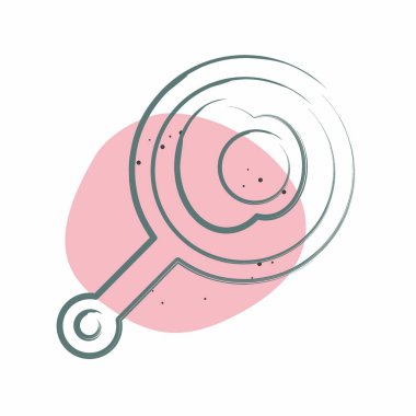 Icon sahanda yumurta. Fast Food sembolüyle ilgili. Renkli Leke Biçimi. Basit dizayn edilebilir. Basit resimleme