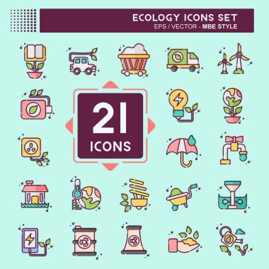Simge seti ekolojisi. Eğitim sembolüyle ilgili. MBE tarzı. Basit dizayn edilebilir. Basit resimleme