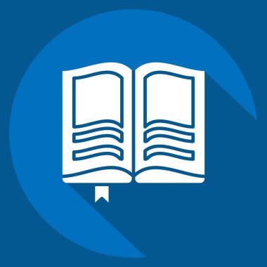 Simge okuma. Postane sembolüyle ilgili. Uzun gölge tarzı. Basit dizayn edilebilir. Basit resimleme