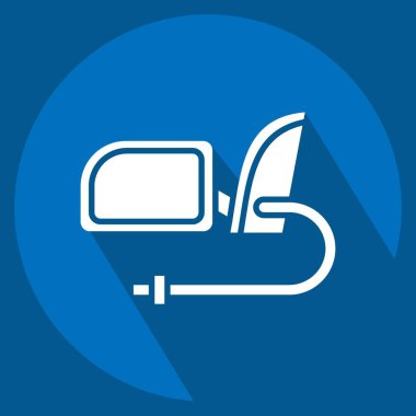 Simge Kanadı Aynası. Garaj sembolüyle ilgili. Uzun gölge tarzı. Basit dizayn edilebilir. Basit resimleme