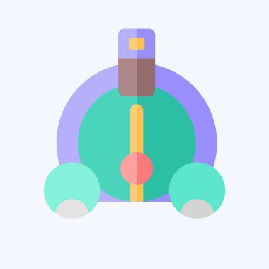 Simge yakıt göstergesi. Garaj sembolüyle ilgili. Düz stil. Basit dizayn edilebilir. Basit resimleme