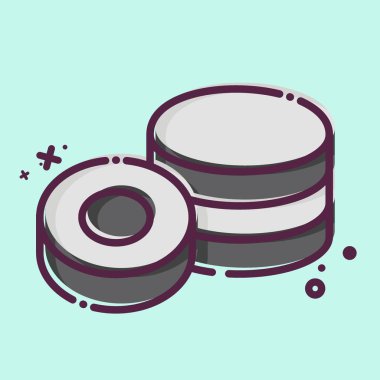 Simge Tekerleği. Garaj sembolüyle ilgili. MBE tarzı. Basit dizayn edilebilir. Basit resimleme