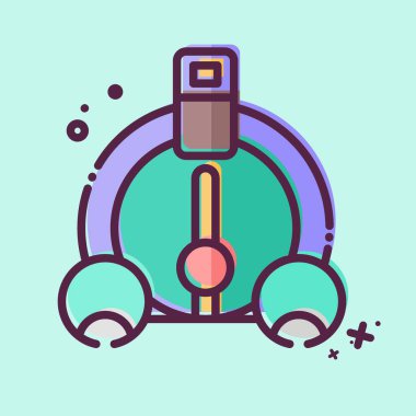 Simge yakıt göstergesi. Garaj sembolüyle ilgili. MBE tarzı. Basit dizayn edilebilir. Basit resimleme