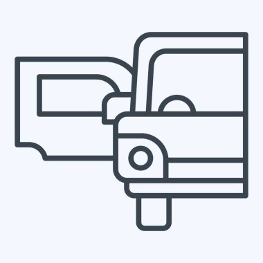 Simge Araba Kapısı. Garaj sembolüyle ilgili. Sıra tarzı. Basit dizayn edilebilir. Basit resimleme