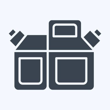 Simge yakıt tankı. Garaj sembolüyle ilgili. Kabartma tarzı. Basit dizayn edilebilir. Basit resimleme