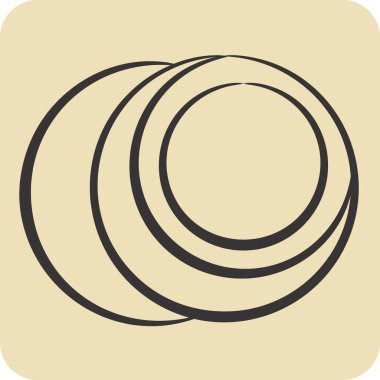 Süt ve içecek sembolüyle ilişkili ikon hindistan cevizi 2. El çizimi tarzı. Basit dizayn edilebilir. Basit resimleme