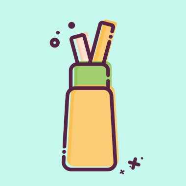 Krem şanti. Süt ve içecek sembolüyle ilgili. MBE tarzı. Basit dizayn edilebilir. Basit resimleme