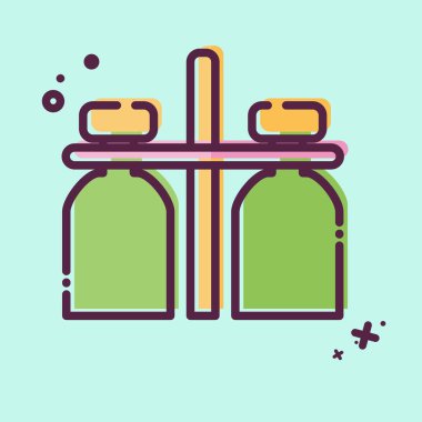 Simge sütü kavanozu. Süt ve içecek sembolüyle ilgili. MBE tarzı. Basit dizayn edilebilir. Basit resimleme