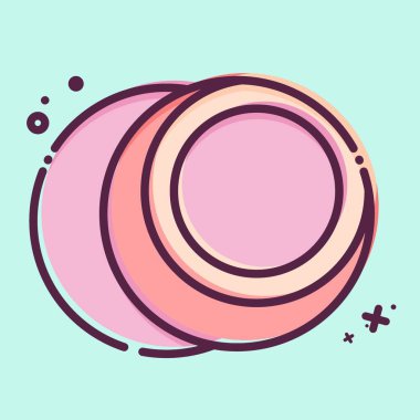 Süt ve içecek sembolüyle ilişkili ikon hindistan cevizi 2. MBE tarzı. Basit dizayn edilebilir. Basit resimleme