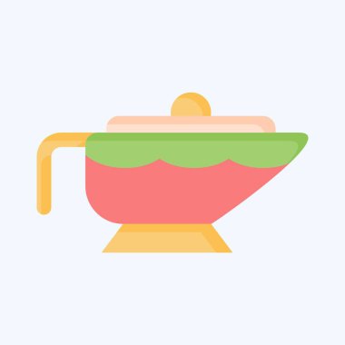 İkon sosu. Süt ve içecek sembolüyle ilgili. Düz stil. Basit dizayn edilebilir. Basit resimleme