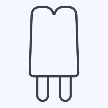 Buzlu dondurma. Süt ve içecek sembolüyle ilgili. Sıra tarzı. Basit dizayn edilebilir. Basit resimleme