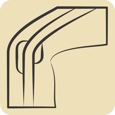 Simge Dizi. İnsan Organı sembolüyle ilgili. El çizimi tarzı. Basit dizayn edilebilir. Basit resimleme