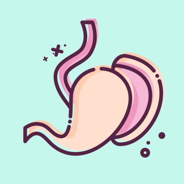 Icon Dalağı. İnsan Organı sembolüyle ilgili. MBE tarzı. Basit dizayn edilebilir. Basit resimleme