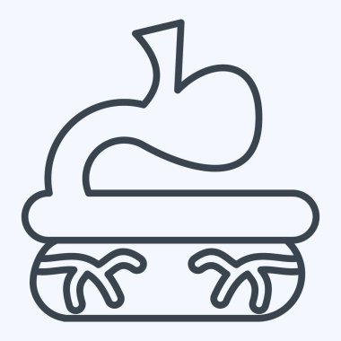 Icon ince bağırsağı. İnsan Organı sembolüyle ilgili. Sıra tarzı. Basit dizayn edilebilir. Basit resimleme