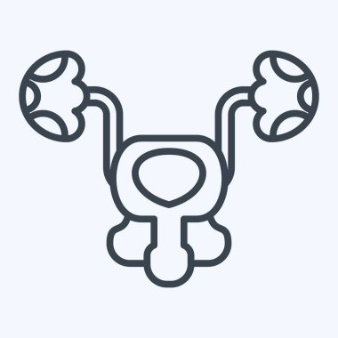 İkona Mesanesi. İnsan Organı sembolüyle ilgili. Sıra tarzı. Basit dizayn edilebilir. Basit resimleme