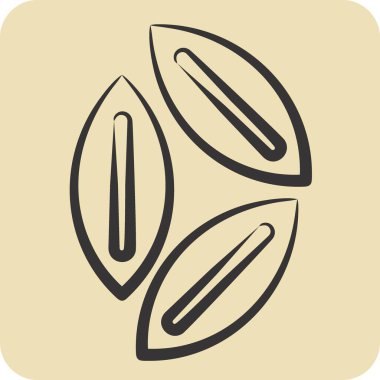 Simge Kimyon. Baharat sembolüyle ilgili. El çizimi tarzı. Basit dizayn edilebilir. Basit resimleme