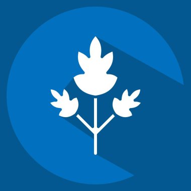 Icon Maydanoz. Baharat sembolüyle ilgili. Uzun gölge tarzı. Basit dizayn edilebilir. Basit resimleme