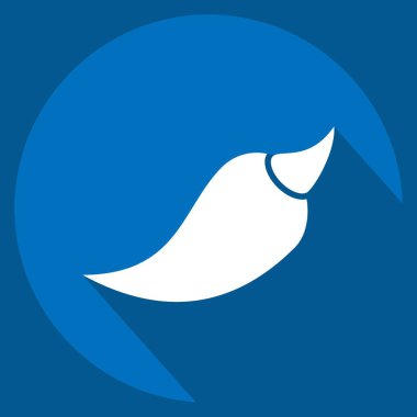 Icon Acı Biber. Baharat sembolüyle ilgili. Uzun gölge tarzı. Basit dizayn edilebilir. Basit resimleme