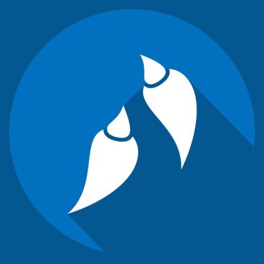 Icon Chili. Baharat sembolüyle ilgili. Uzun gölge tarzı. Basit dizayn edilebilir. Basit resimleme